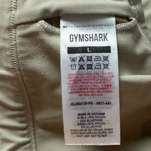 Gymshark Women's Ruched Training Sports Bra - Med Support - Greige - Size Large - Picture 8 of 8